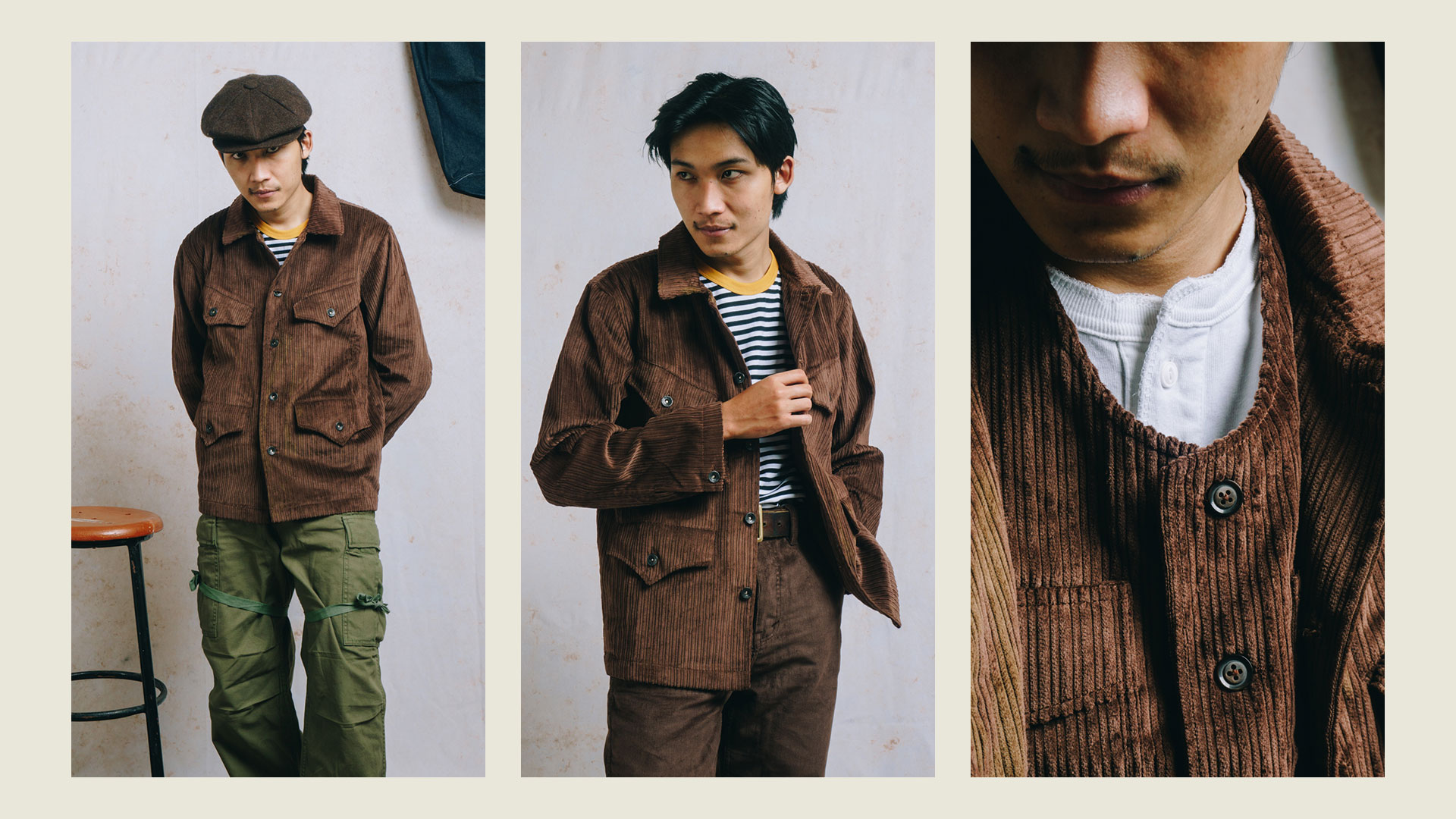 Vintage 1930s French Hunting Jacket Corduroy