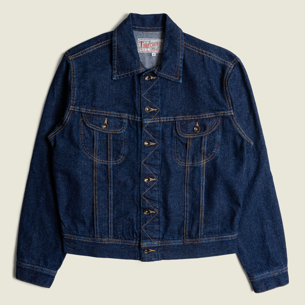 Rustler Jacket - 13oz Deep Indigo One Wash - Timechine Co.